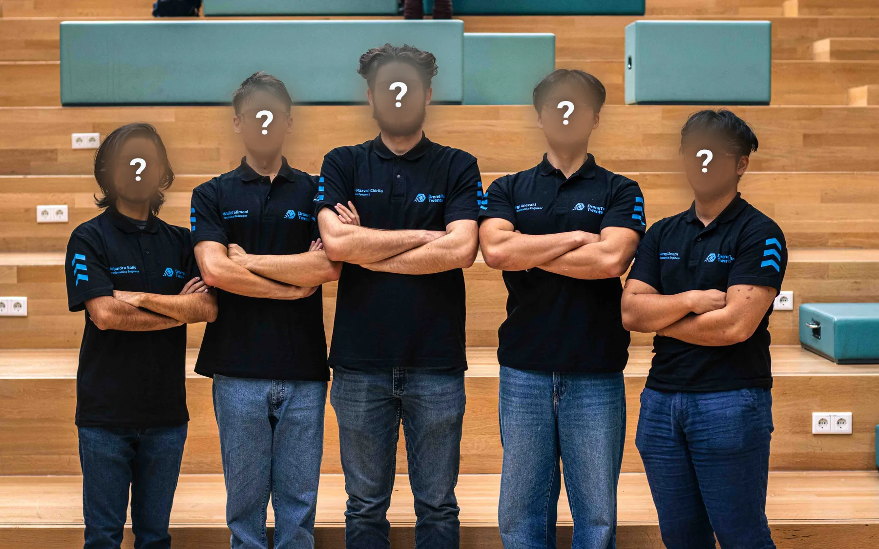 Last year’s Aerodynamics department, faces blurred