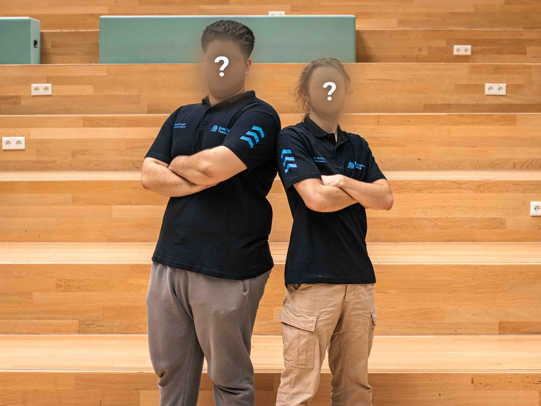 Last year’s Dronobox department, faces blurred